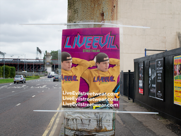 Liveevil flyer poster