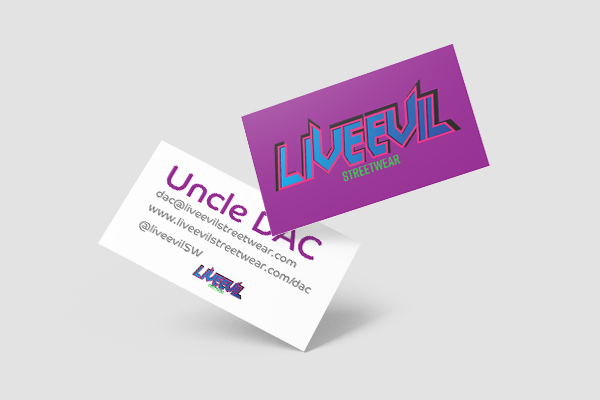 Liveevil Business card